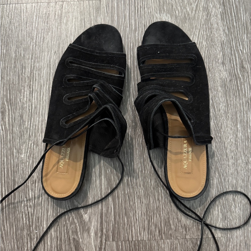 Aquazzura Black Flats